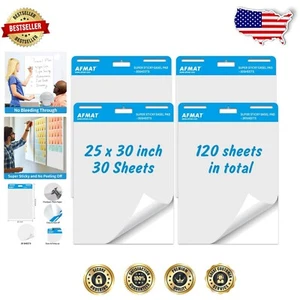 Repositionable 4-Pack Easel Paper - 30 Sheets Each, Perfect for Brainstorming - Picture 1 of 7