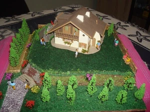  Spur HO Ferienhaus , Bauernhaus  ,19Figuren , Neu u. Reduziert !!! - Bild 1 von 6