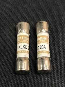 1 Paar (Menge 2) Littelfuse KLKD 20A 20 AMP (20 A) 600 V schnell wirkende Sicherung - Bild 1 von 4