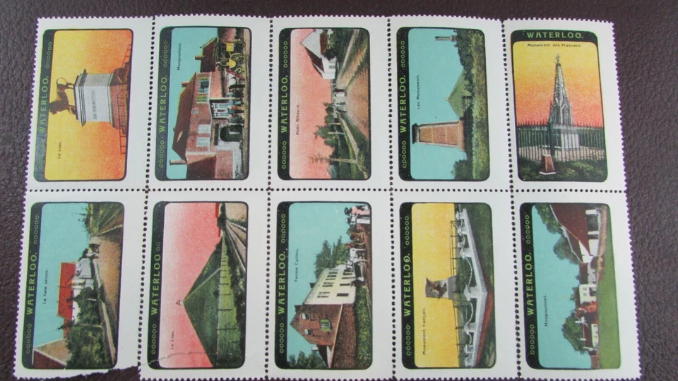 poster stamp cinderella vignette marken bloc belgique waterloo - Photo 1/1