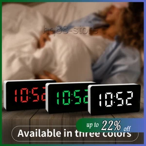 Alarm Snooze Clock Night Light Thermometer Digital LED Display - Picture 1 of 15