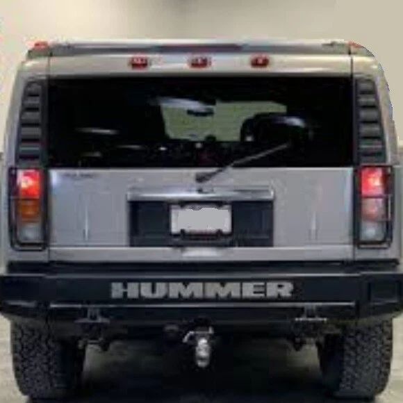 Letras de parachoques trasero tono cromo para insertos de plástico ABS Hummer H2 2003-2009 Foto 1 de 1
