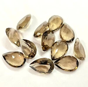 Top Quality Smoky Quartz Pear Faceted Cut Loose Gemstone 3x5mm To 12x16mm - Picture 1 of 5