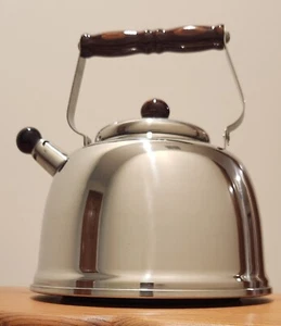 VINTAGE FARBERWARE Tea Pot  Stainless Steel - Picture 1 of 4