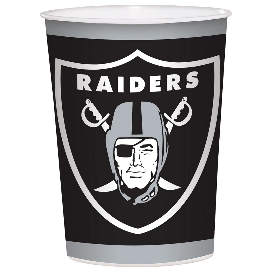 AMSCAN Las Vegas Raiders NFL Pro Football Sports Banquet Party Favor 16 oz. Plastic Cup