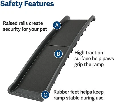 PetSafe 62321 Solvit Lightweight Folding Pet Ramp with Traction up to150 lb- NEW - Image 1 of 4