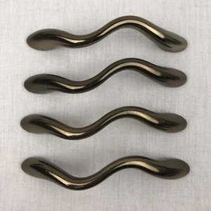 Lot de 4 poignées d'armoire vénitiennes en bronze doré 3" cc 4,25" - Photo 1/6