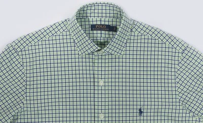 Camisa a Cuadros Para Hombre Ralph Lauren Azul Verde Blanco XXL 2XL NUEVA CON ETIQUETAS NUEVA Poni Azul Foto 1 de 4