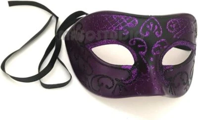 Mens Masquerade Ball Mask Cosplay Mardi Gras Prom Dance Birthday Bachelor Party - Image 1 of 4