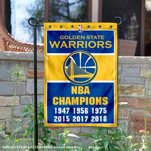 Golden State Warriors 6 Time Champions Garden Flag and Yard Banner Cover
