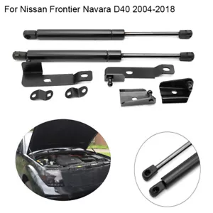 2Pcs Front Lift Support Gas Struts Hood For Nissan Frontier Navara D40 2004-2018 - Picture 1 of 12