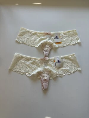 ¡NUEVO CON ETIQUETAS! Lote de 2 ropa interior tanga b.tempt'd by Wacoal para mujer talla S Ciao Bella 945144 Foto 1 de 4