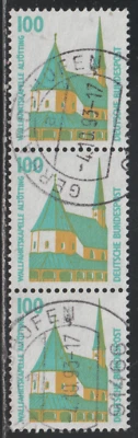 Germany 1987-96 SC# 1530 - Altotting Chapel - Bavaria - Strip of 3 Used Lot # 95 - Image 1 of 2