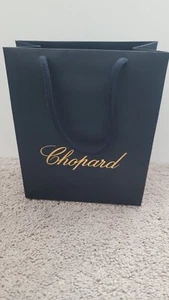 Chopard Authentic Dk. Blue/Gold Print Shopping/Gift 8 x 10 Bag - New - Picture 1 of 6