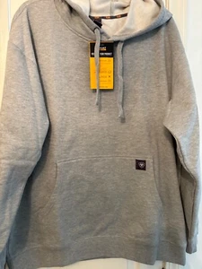 Ariat Work Rebar Heather Gray Graphic Spellout Sleeve Hoodie Mens Size L - Picture 1 of 10