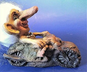 NyForm Troll Biker Chick 3.25" tall 4+" long NEW with Tag  #005 - Picture 1 of 10