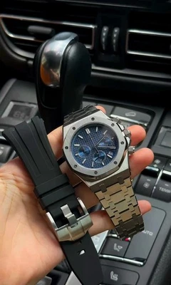 Seikmod Royalmod Chrono Blue | Aut Chronograph, Sapphire, 41mm, Steel + Rubber - Bild 1 von 2