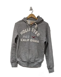 Hollister 1922 California Graphic Hoodie Herren XL grau Heavy Full Zip Sweatshirt - Bild 1 von 7