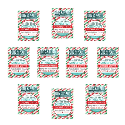 OTIS & PEARLY LIOFILIZADO PECECILLOS NAVIDAD MEDIAS RELLENO PAQUETE DE 10 PERROS Foto 1 de 4