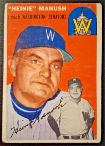 1954 Topps Heinie Manush Washington Senators #187 HOF PRFR - Picture 1 of 4