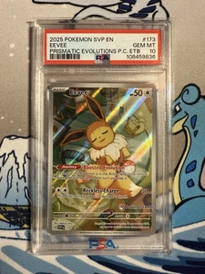 Eevee Prismatic Evolutions P.C. Promo Psa 10 Stamped 173 - Picture 1 of 2