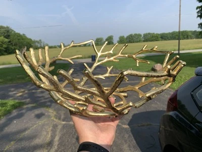 Rama de árbol de aluminio coral frutero pieza central 16”x6” decoración rústica de campo Foto 1 de 4