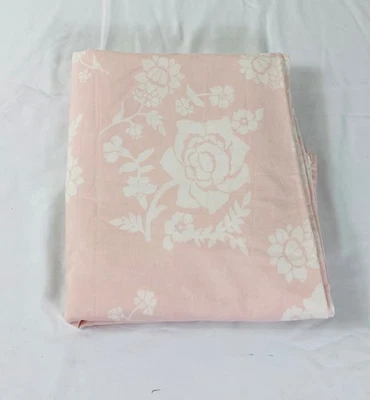 PBK Pottery Barn Kids White/Pink FULL Floral Top Flat Sheet 84x94” - Image 1 of 4