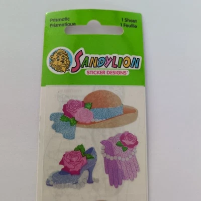 Nuevo Sellado De Colección Sandylion Prismático Lámina Pegatinas Elegante Sombrero Guantes Zapatos  Foto 1 de 3