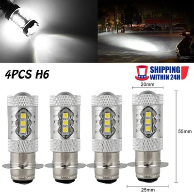4x Bombillas LED H6 para Yamaha YFZ450R Rhino 700 Raptor YFM660 luz blanca Foto 1 de 4