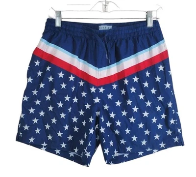 Bañador corto Burlebo para hombre M 28-32 x5,5 azul rojo blanco bandera de EE. UU. forrado de malla Foto 1 de 4