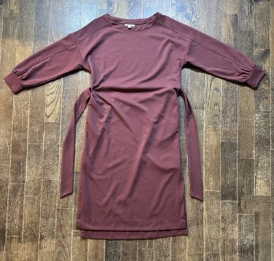 Vestido Prólogo Para Mujer Talla Pequeña Manga Larga Rojo Silenciado Pullover Sudadera Tipo Foto 1 de 4
