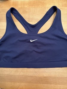 Nike Women’s Swoosh Dri-Fit Sports Bra, Racerback, XL, Light Support, Navy Blue - Picture 1 of 3