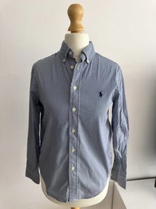Boy’s Ralph Lauren Navy Slim Striped Oxford Shirt Style No. 550809 Age M (10-12) - Picture 1 of 16