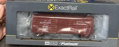 ExactRail Platinum HO EP-82002-5 3898 Ribside Boxcar Milwaukee Road NIB - Image 1 of 3
