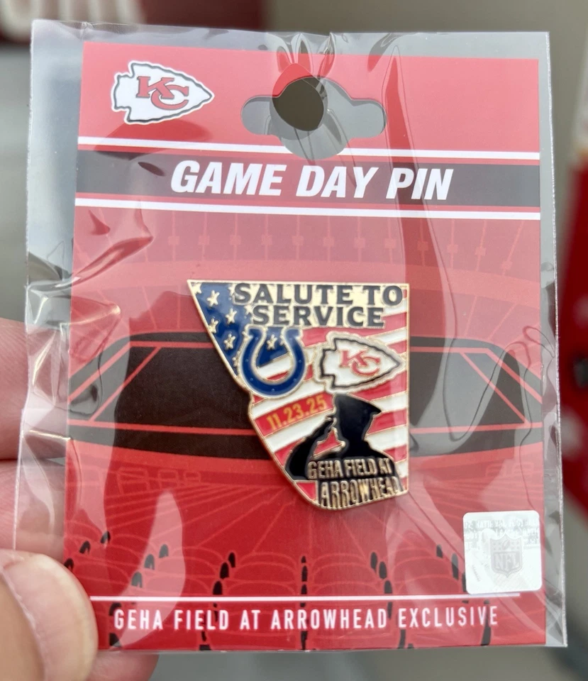 AMINCO Chiefs vs Colts Salute to Service Official Gameday Pin!! 11-23-2025