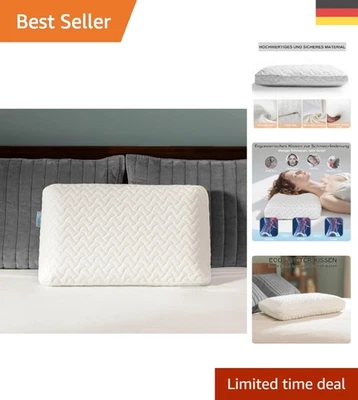 Hochdichtes Memory Foam Kissen mit abnehmbarem Bezug - Nackenschmerzen lindern - Bild 1 von 4