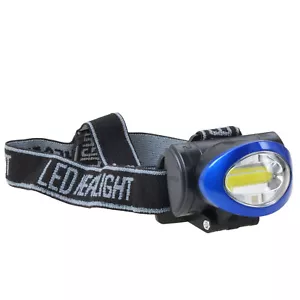 Stirnlampe 3W COB-LED – 200 Lumen, 3 Funktionen, verstellbar, bequem - Bild 1 von 2
