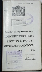 RARE WWII BRITISH ARMY STORES CATALOG w PHOTOS! - Picture 1 of 5