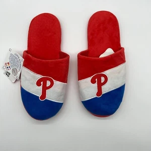 MLB Philadelphia Phillies Men Logo Slide Slippers Size XL By Foco Multicolor - Picture 1 of 8