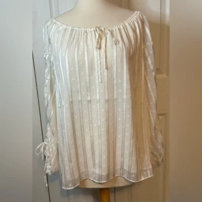 Camisa Top Mujer Cato Oro Blanco Rayas Talla XL Foto 1 de 4
