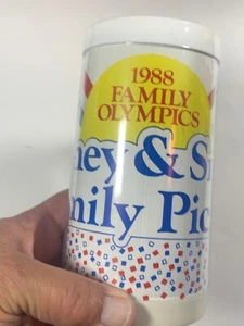 Vintage 1988 Binney & Smith Crayola Crayons 6 1/4” Family Picnic Olympics Mug - Picture 1 of 6