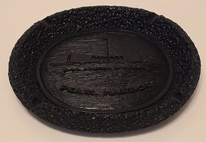 Vintage U.S.S. Arizona Memorial Pearl Harbor Lava Ashtray Coco Joe's Souvenir  - Picture 1 of 19