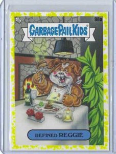 2021 Garbage Pail Kids Food Fight YELLOW PARALLEL REFINED REGGIE 98a 