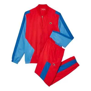 Conjunto completo de chándal Lacoste rojo azul parte superior inferior para hombre WH5223 talla 5 grande - Imagen 1 de 8