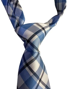 Tommy Hilfiger Designer Mens Neck Tie w/ Hanky Blue Striped 56” x 3” Never Worn - Picture 1 of 8