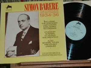 Simon Barere The Complete HMV Recordings 1934-1936 UK Private Label Double LP NM - Picture 1 of 4