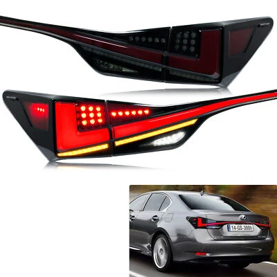 Luces traseras LED para Lexus GS350 GS200t GSF 2012-2020 luces traseras secuenciales negras Foto 1 de 4
