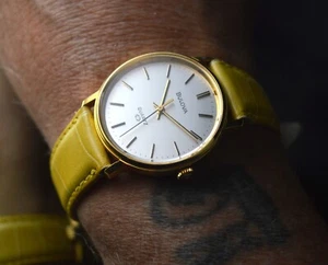 BULOVA ACCUTRON QUARTZ SELTENE VINTAGE UHR LAGERFUND 33MM (N7-1977) - Bild 1 von 21