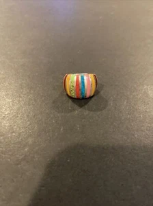 ATI Sterling Silver Multi Gemstone Heavy Statement Ring Size: 5.5 - Picture 1 of 9