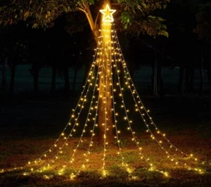 LED Christmas Star String Lights Christmas Tree Topper - Picture 1 of 6